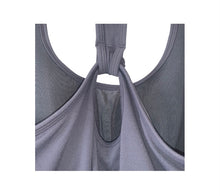 Load image into Gallery viewer, Athleta Charcoal Gray Peek Racerback Tank
