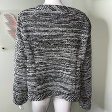 Load image into Gallery viewer, 1X Karl Lagerfeld Paris Black White Heather Button Up Jacket
