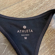 Load image into Gallery viewer, Medium Athleta Black Multicolor Double Dare Sports Bra
