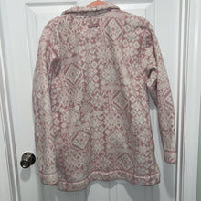 Load image into Gallery viewer, Large Catalina Light Pink White Western Printed Quarter Zip Pull Over Jacket
