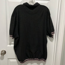 Load image into Gallery viewer, Size 7 (3XL ) Ted Baker London Mens Dark Gray &amp; Purple Stripe Polo Shirt
