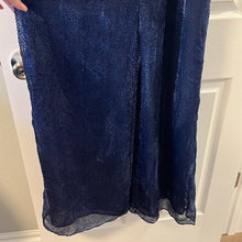 Load image into Gallery viewer, Size 6 Anthropologie Elevenses Navy Blue Velvet Halter Neck Jumpsuit
