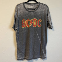 Load image into Gallery viewer, Size XL ACDC Gray Distressed Crew Neck Band T-Shirt
