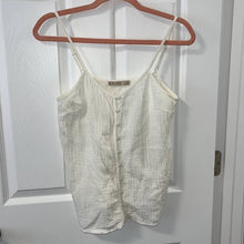 Load image into Gallery viewer, Small Anthropologie Dolan Left Coast White Gauze Button Front Tank Top
