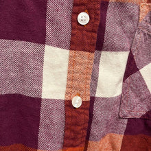 Load image into Gallery viewer, Medium Wrangler Retro Purple Orange Boyfriend Flannel Button Up Western Shirt
