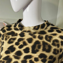 Load image into Gallery viewer, Size Large MOA USA Long Sleeve Leopard High Neck Tunic Top
