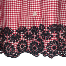 Load image into Gallery viewer, Size XXL Tommy Hilfiger NWT Red &amp; White Gingham Print Tie Blouse
