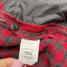 Load image into Gallery viewer, Size XS Madewell Ex-Boyfriend Shirt in Lansing Red Gray Plaid Button Up

