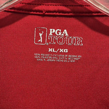 Load image into Gallery viewer, Size XL PGA Tour Mens Red Stripe Golf Polo
