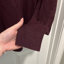 Load image into Gallery viewer, Medium French Connection Plum Dark Purple Crew Neck Long Sleeve Sweater
