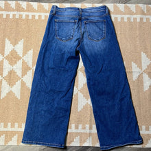 Load image into Gallery viewer, Size 29 Flying Monkey Vertical Pintuck Front Denim Blue Wide Leg Cropped Jeans
