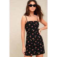 Load image into Gallery viewer, Size XL Lulus As If Black Cherry Print Mini Dress
