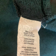 Load image into Gallery viewer, Size Medium Soft Surroundings Emerald Green Vivian Boho Western Velvet Lace Top
