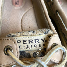 Load image into Gallery viewer, Size 8.5 Sperry Angelfish Leopard Sequin Slip On Loafers Boat Shoes
