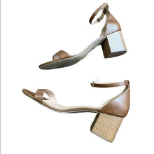Load image into Gallery viewer, Size 11 Call It Spring Brown Single Strap Wooden Block Sandal Heel
