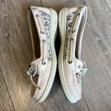 Load image into Gallery viewer, Size 8.5 Sperry Angelfish Leopard Sequin Slip On Loafers Boat Shoes
