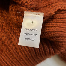 Load image into Gallery viewer, Small Kendall &amp; Kylie Burnt Orange Distressed Crop Sweater
