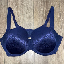Load image into Gallery viewer, Size 38F Soma Navy Blue Lace Stunning Support Full Coverage Plus Size Bra
