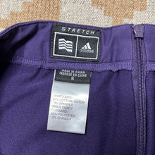 Load image into Gallery viewer, Size 6 Adidas Dark Purple Stretch Mini Skirt
