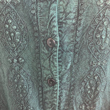 Load image into Gallery viewer, Size Medium Soft Surroundings Emerald Green Vivian Boho Western Velvet Lace Top
