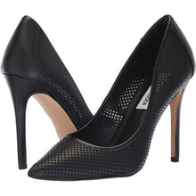 Load image into Gallery viewer, Size 9.5 Steve Madden Black Pointy Toe Perforated Pagen Stiletto Heels
