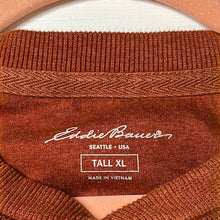 Load image into Gallery viewer, Size XL Tall Eddie Bauer Mens Big &amp; Tall Burnt Orange 3 Button Front Long Sleeve Thermal Top
