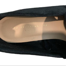 Load image into Gallery viewer, Sz 7.5 Zara Black Suede Slip On Loafer Flats
