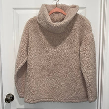 Load image into Gallery viewer, Medium A New Day Light Pink Sherpa Cowl Neck Pull Over Top
