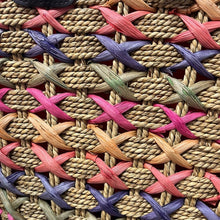 Load image into Gallery viewer, Colorful Beach Ratan Wicker Tote Bag
