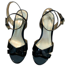 Load image into Gallery viewer, 7 Marc Fisher Black Strappy Cork Wedge Sandal
