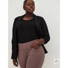 Load image into Gallery viewer, Size 1X Torrid NWOT POCKET PIXIE PANT - LUXE PONTE HEATHER GREY PURPLE
