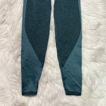 Load image into Gallery viewer, Sz XS PINk Victoria’s Secret Teal &amp; Black High Waisted Leggings
