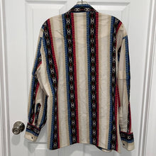 Load image into Gallery viewer, Large Wrangler Vintage Purple Pearl Snap Western Rodeo Button Up Long Sleeve Shirt
