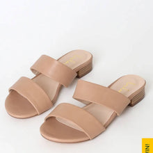 Load image into Gallery viewer, Size 6.5 Lulu’s NWOT Decker Nude Slide Sandals
