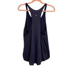 Load image into Gallery viewer, Medium Lululemon Navy Blue &amp; Thin Gold Stripe Tank Top
