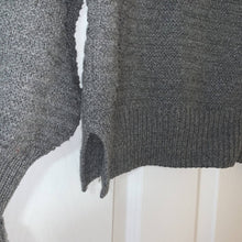 Load image into Gallery viewer, Medium Madewell Gray Ruffle-Neck Pullover Sweater in Cotton-Merino Yarn
