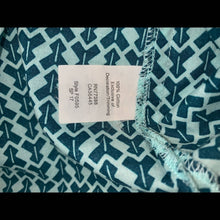 Load image into Gallery viewer, Size 2 J. Crew Neon Embroidered Teal Tassel Blouse
