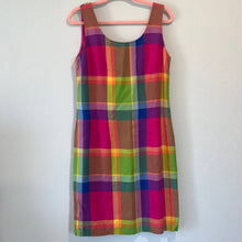 Load image into Gallery viewer, Misty Lane Vintage Rainbow Buffalo Plaid Sheath Dress
