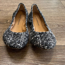 Load image into Gallery viewer, Size 7.5 Lucky Brand Black Gray &amp; White Woven Emmie Ballet Flats
