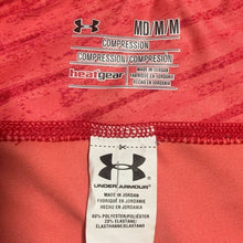 Load image into Gallery viewer, Size Medium Under Armour  Pink Women’s Ua Heatgear® Armour Stripe Capri
