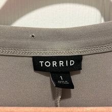 Load image into Gallery viewer, Size 1X Torrid Plus Beige CUPRO KEYHOLE DOLMAN TEE Shirt
