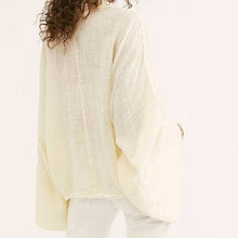Load image into Gallery viewer, Sz M/L Free Ppl NWT Boho Ivory Cream Azalea Kimono
