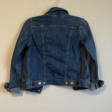 Load image into Gallery viewer, XS Levi’s Dark Wash Denim Trucker Jean Jacket
