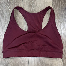 Load image into Gallery viewer, Medium Joylab Wine Red Perforated Sports Bra
