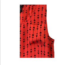 Load image into Gallery viewer, Size 0X Torrid Red ARROW PRINT GEORGETTE POCKET TANK TOP
