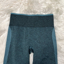 Load image into Gallery viewer, Sz XS PINk Victoria’s Secret Teal &amp; Black High Waisted Leggings
