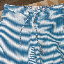 Load image into Gallery viewer, Size Small Victoria’s Secret Blue White Stripped Cotton Sleep Pants

