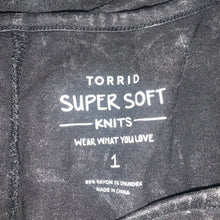 Load image into Gallery viewer, Size 1XL Torrid NWT FAVORITE TUNIC - SUPER SOFT MINERAL WASH BLACK
