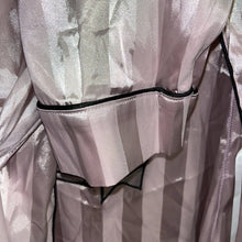 Load image into Gallery viewer, Size 12 Playboy x Missguided Pink Satin Stripe Bunny Robe
