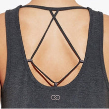 Load image into Gallery viewer, Size Small Calia Stay The Oath Charcoal Gray Criss Cross Tank
